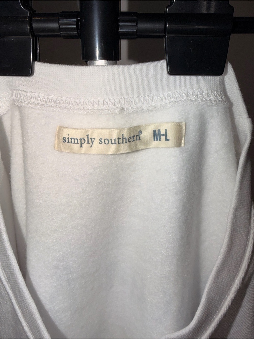Simply Southern White Sweatshirt with Blue and Pink Patriotic American Belle M-L - Picture 4 of 6